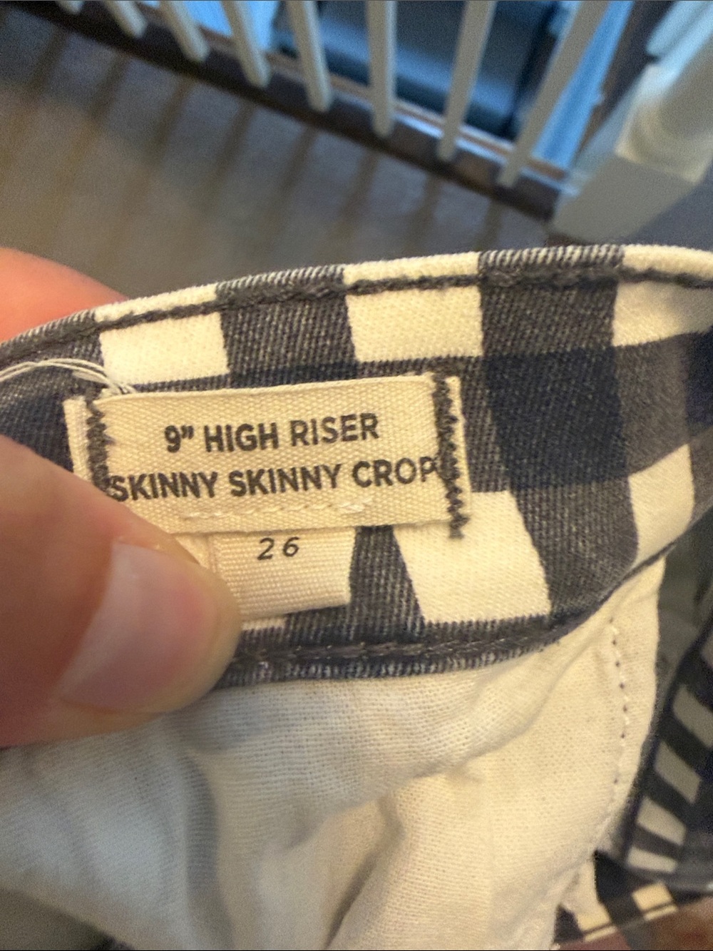 Madewell Navy and White Gingham Pants - Picture 6 of 7